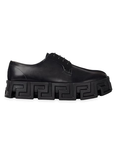 versace labyrinth lace up shoes|versace greca shoes.